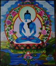 Leinwand Bild Buddha Abstrakt Gemälde Wanddeko Kunst Wandbilder 100cmx120cm