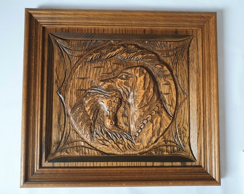 Vintage holzrelief bild - vintage,