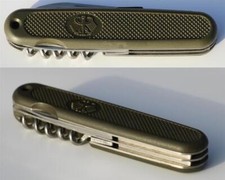 6 in1 Bundeswehr Taschenmesser Oliv Militär BW Messer Armee Funktion Klappmesser