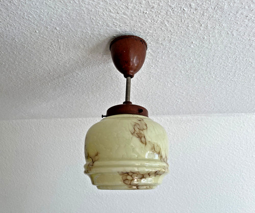 Alte marmorierte lampe - alte,