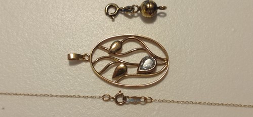 Anhänger oval aquamarin gold - aquamarin,