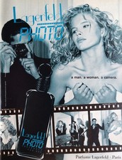 Lagerfeld Parfum "Photo",  originale Werbung aus 1991 mit Claudia Schiffer