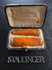 Antike Zigarettenspitze Zigarrenspitze Bernstein Gold 585er