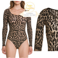 LEO SHEER OPAQUE STRING BODY Wolford L fairly light black Animalisch Transparent