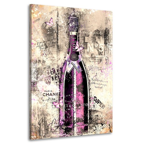Champagner pop art leinwand - champagner,