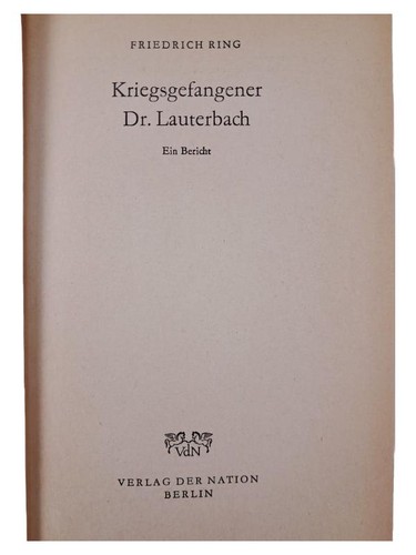 Kriegsgefangener - , dr