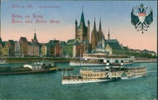 Ansichtskarte Köln 1916 Wappen Schifffahrt Dampfer  (Nr.9822)
