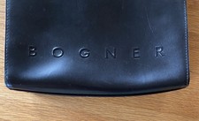 Handtasche, Leder, Schwarz, Bogner, Trageriemen