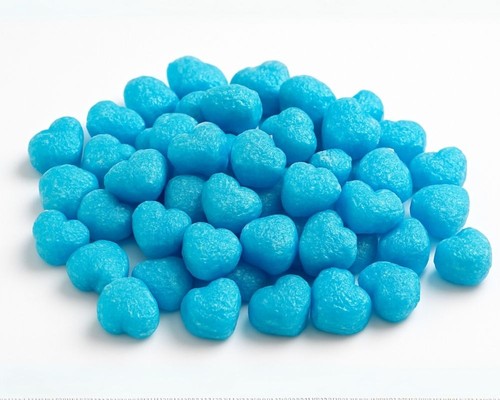 Verpackungschips blau herzform - verpackungschips,