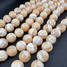 Perlmutt 4 6 8 10mm Perlen 38cm Strang Natural Muschel Lose Perlen strang