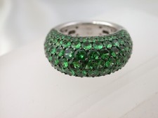 sehr schöner Designer Ring mit leuchtendem Tsavorit Gold 750  Peter Fischer