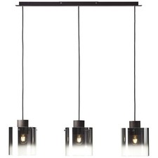 Brilliant Pendel Hänge Lampe Leuchte BETH Metall Glas kaffee rauch 90x100 cm