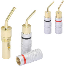 2 mm Bananenstecker Schraubtyp vergoldet Lautsprecher Pin Anschluss 4 Stück