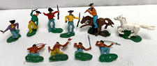 10 Vtg TIMPO Plastic Cowboy &