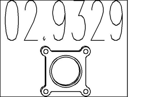 Mts dichtung abgasrohr 9329 - dichtung, 02.9329