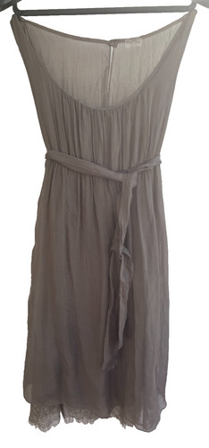 Seidenkleid platingrau - seidenkleid,