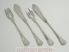 4-tlg FISCHBESTECK JUGENDSTIL