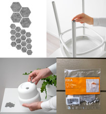 IKEA FIXA Bodenschoner zum Aufkleben 20er Set, grau, Original, NEU