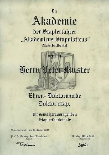 Diplom urkunde ehren doktor - urkunde,