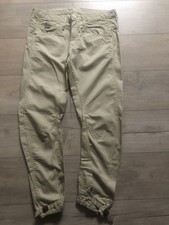 Beige Damen Baumwollhose von