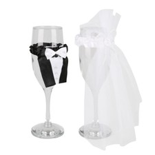 SEKTGLAS-DEKORATIONS BRAUTPAAR Deko Hochzeit Party Kirche Feier NEUWARE