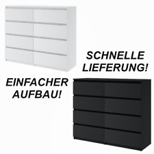 Kommode mit 8 Schubladen Sideboard Schrank Anrichte Highboard 120 holz