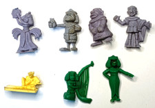 Konvolut 7 x 1970er Kaugummifiguren, verschiedene Serien siehe Bild