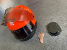 70er 80er Spardose Motorrad Helm Biker Sparschwein MIT SCHLÜSSEL ca. 12 cm TOP