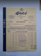 Lobeck&co Schokoladenfabrik Dresden Gegründet.1838 Brief, Rechnung 1928 