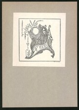 Exlibris Vogl, Frau mit Maske