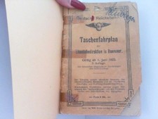 Deutsche Reichsbahn. TASCHENFAHRPLAN der Eisenbahndirektion Hannover. Gültig ab 