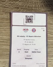 Sammlerticket RB Leipzig  - FC Bayern München 03.05.2025 Ausdruck