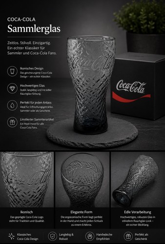 Coca cola glas grau - coca,