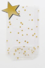 100 Klarsichtbeutel OPP mit Boden 115 x 190  Zellglasbeutel Sterne 