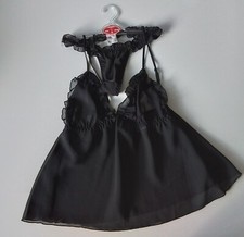 Babydoll Set, Sexy  Nachtwäsche,  Gr. S, 38-40, schwarz, neu