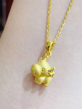 Feingold Kette Mit Anhänger 45 Cm,999 Plattiert,neu 45 Cm