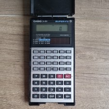 Casio FX-85v Super-FX Calculator in Hard Case Vintage Taschenrechner SOLAR