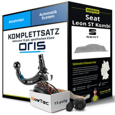 Anhängerkupplung ORIS abnehmbar für SEAT Leon ST Kombi +E-Satz PKW ABE EC 94/20