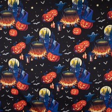 Baumwollstoff Hexenkürbisse