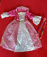 Mädchen Karnevals Kostüm Prinzessin Fasching Kindergarten Fee + 2x Zauberstab