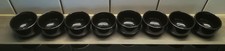 8 schwarze runde Schalen Dip Fondue Raclette Tapas 7,5x5cm Keramik