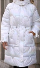 Wintermantel Weiß Bunt