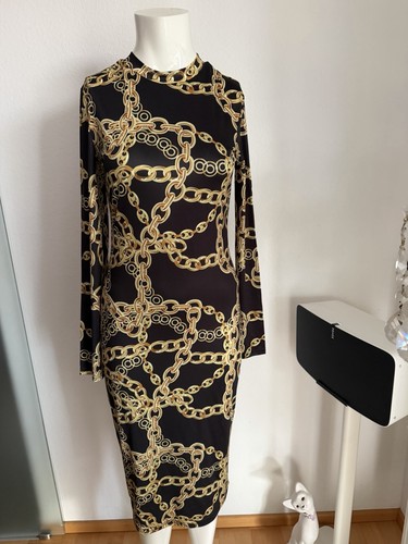 Stehkragen midi kleid - kleid, gr