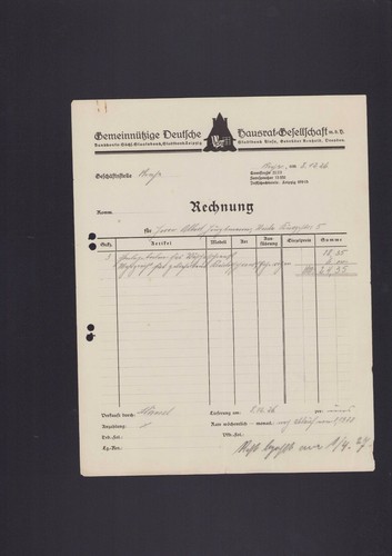 Riesa rechnung 1926 - riesa,,