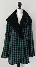 YIJIAYUAN kurz Mantel,Gr.M,grün/schwarz,kariert,Langarm,gebraucht