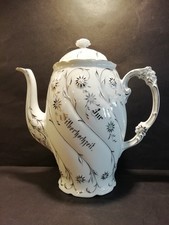 Silberhochzeitsporzellan riesige Kaffeekanne  "Zur Silberhochzeit" um 1900/1920