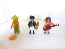 Playmobil 9147 Serie 11 - 3x Girls  "Turnier-Reiterin - Hippie - Blumen-Mädchen"