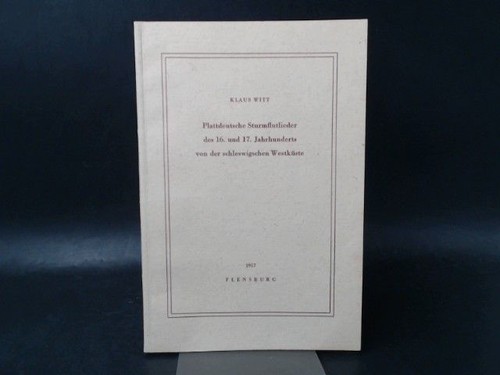 Plattdeutsche sturmflutlieder - plattdeutsche,