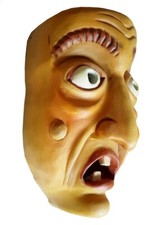 Krampus Maske Kindermaske Fasnacht Maske Wandmaske handgeschnitzte Holzmaske