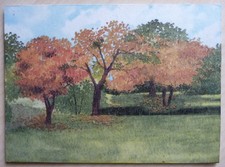 Deko HDF - Natur Wald Bäume Garten Wiese Herbst